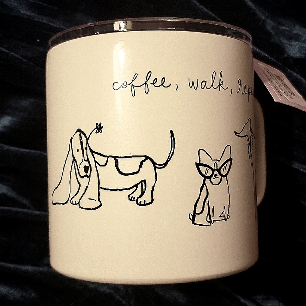 💥BUY 2 GET 1 FREE  Kate Spade Dog Party Stainless Stell 16oz Insulated Tum… - Picture 2 of 5